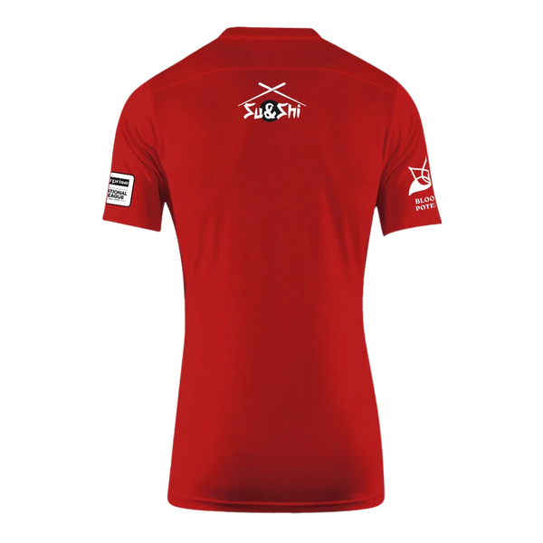 Harborough Town red away replica shirt, back